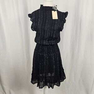 Elan - Size: M - Striped Ruffle Dress